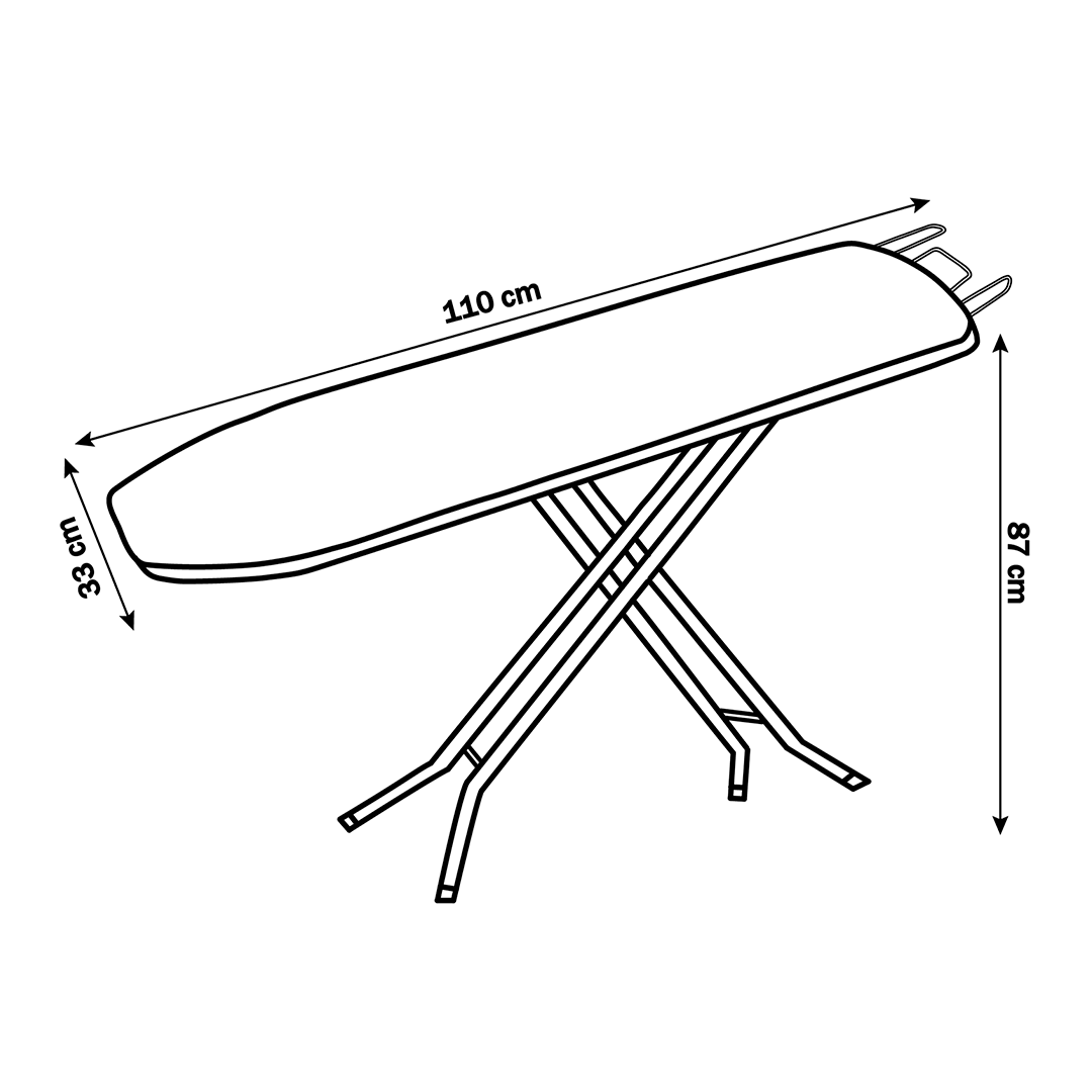 Caja con 4 burros de planchar Handy 11O CM X 33 CM