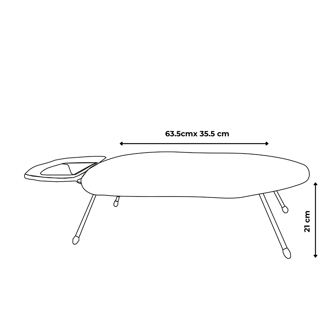 Burro de planchar Mesh Top 63.5×35.5 Máxima Hogar | Compacto, plegable y ligero