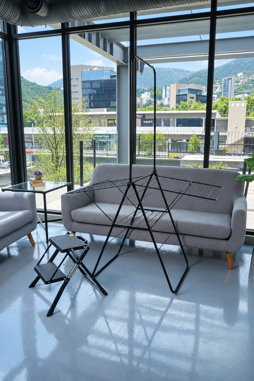 Home Essential| Tendedero Plegable Dryer Rack + Escalera 2 peldaños