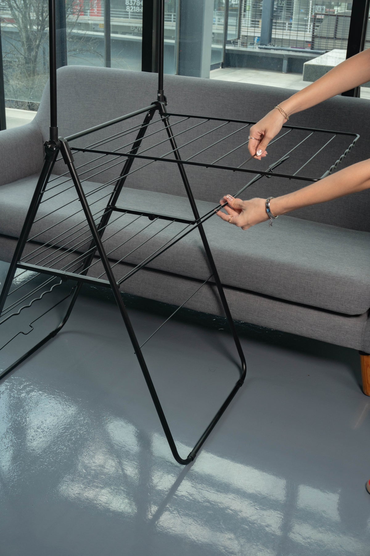 Home Essential| Tendedero Plegable Dryer Rack + Escalera 2 peldaños